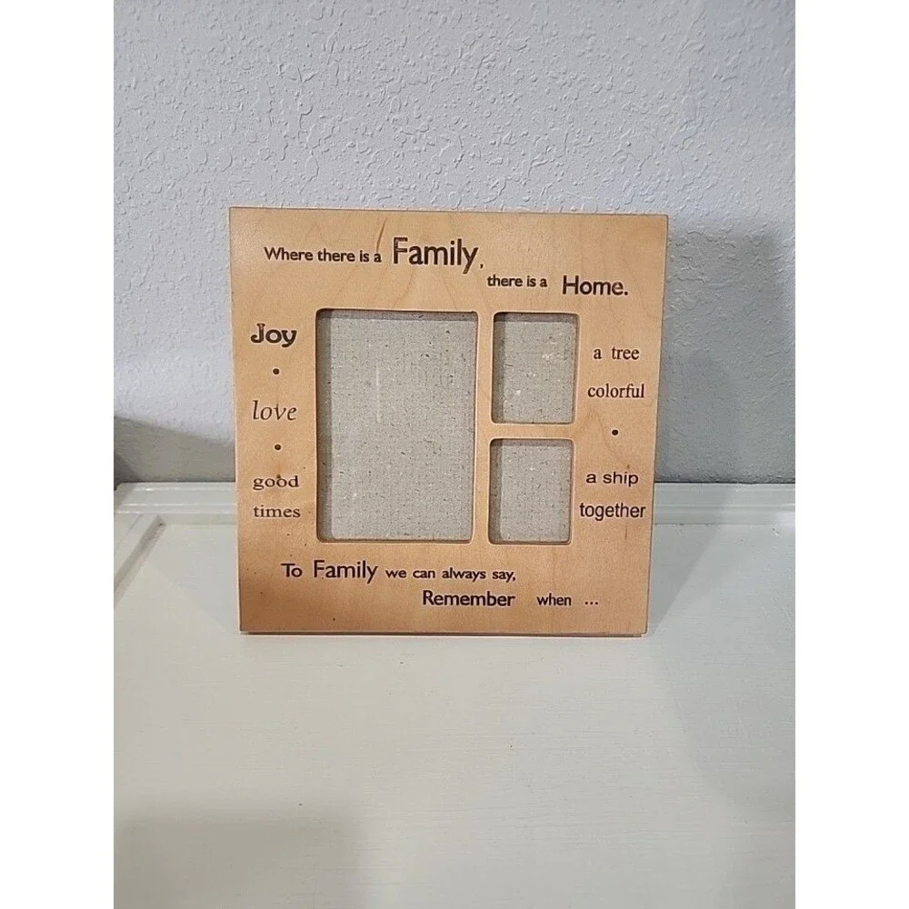 Family Picture Frame   Collage Frame Wooden, Carmel  Brown Color